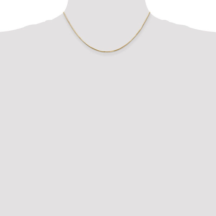Shop Luxury 14K Gold 16-Inch .9mm Octagonal Snake Chain with Clasp-4