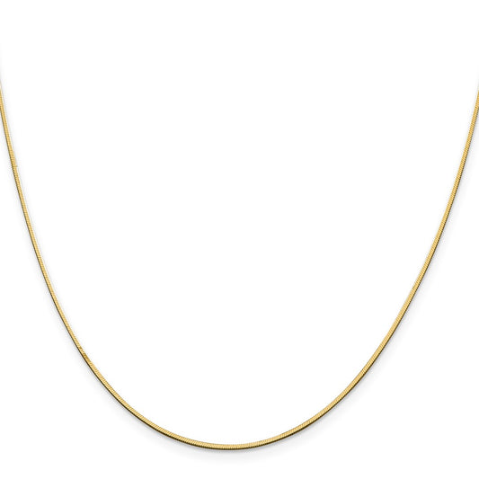 Buy 14K Gold 20-Inch 1mm Octagonal Snake Chain - Stylish & Affordable