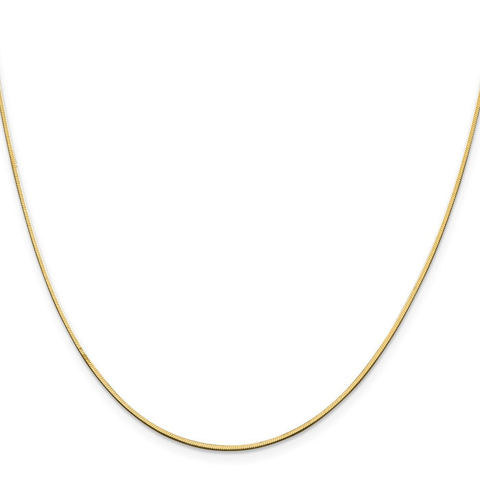 Buy 14K Gold 20-Inch 1mm Octagonal Snake Chain - Stylish & Affordable-2