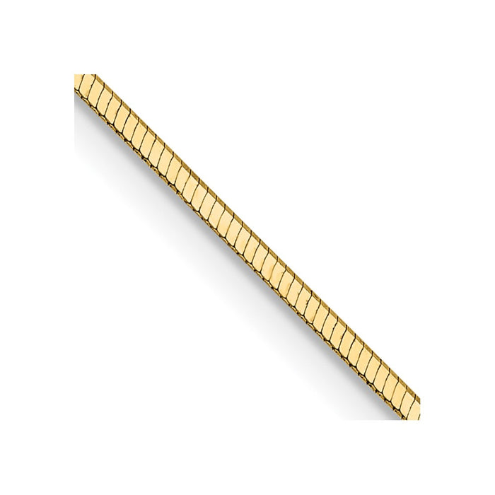 High-Quality 14K Gold 18-Inch Octagonal Snake Chain - Stylish & Affordable!-1