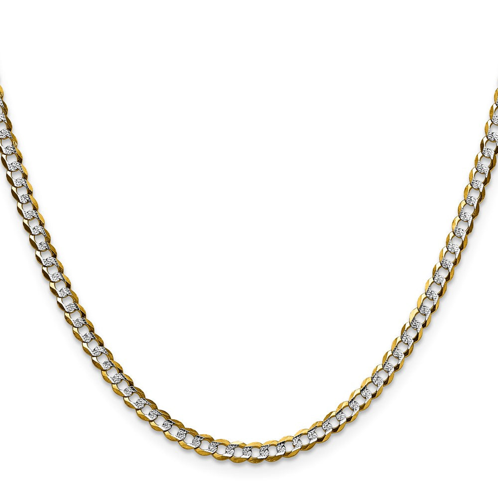 Shop Luxury 14K Gold 3.7mm Flat Cuban Chain - Lightweight & Stylish Design