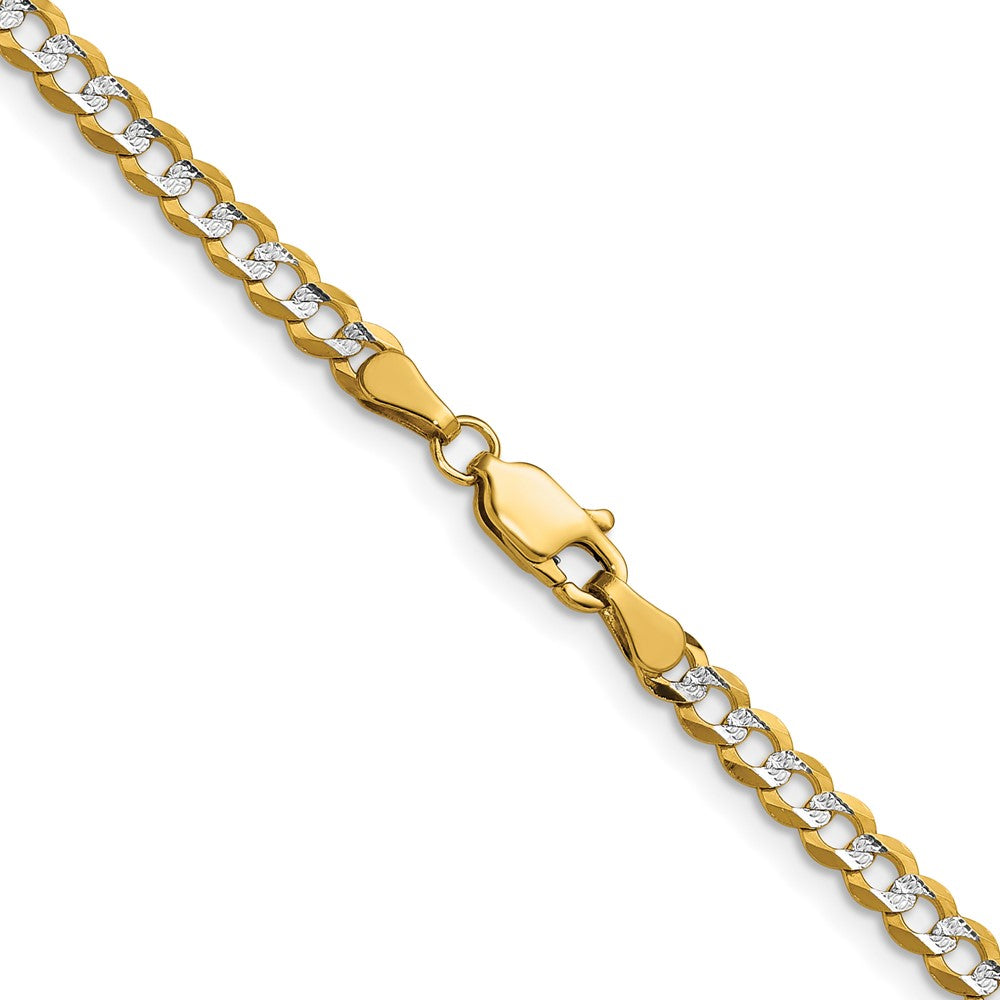 Shop Luxury 14K Gold 3.7mm Flat Cuban Chain - Lightweight & Stylish Design