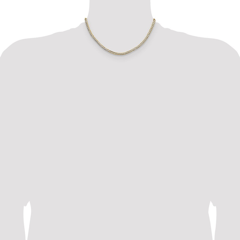 Shop Stylish 14K Gold 3.7mm Lightweight Flat Cuban Chain - Affordable Luxury!