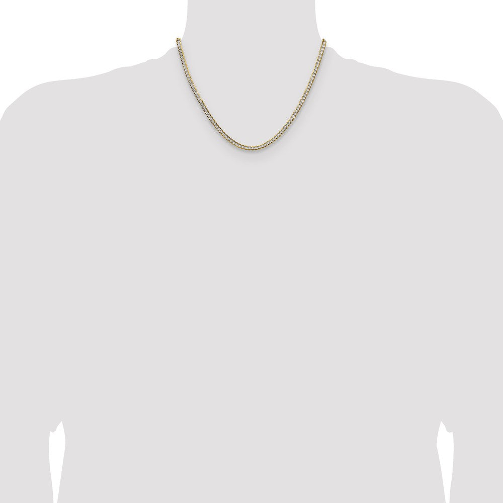Exclusive 14K Gold 3.7mm Lightweight Flat Cuban Chain - Stylish & Affordable!