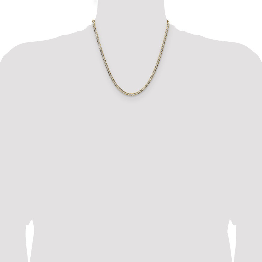 Shop 14K Gold 3.7mm Lightweight Flat Cuban Chain - Stylish & Affordable Jewelry