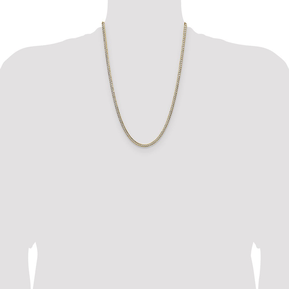 Shop Luxury 14K Gold 3.7mm Flat Cuban Chain - Lightweight & Stylish Design