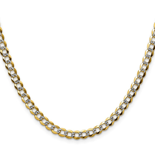 Exclusive 14K Gold 4.7mm Lightweight Flat Cuban Link Chain - Stylish Value