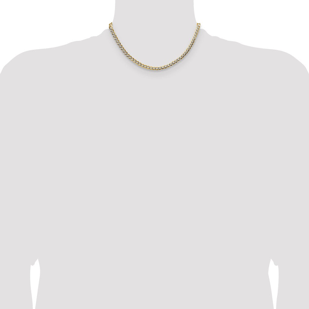 Exclusive 14K Gold 4.7mm Lightweight Flat Cuban Chain - Stylish & Affordable!
