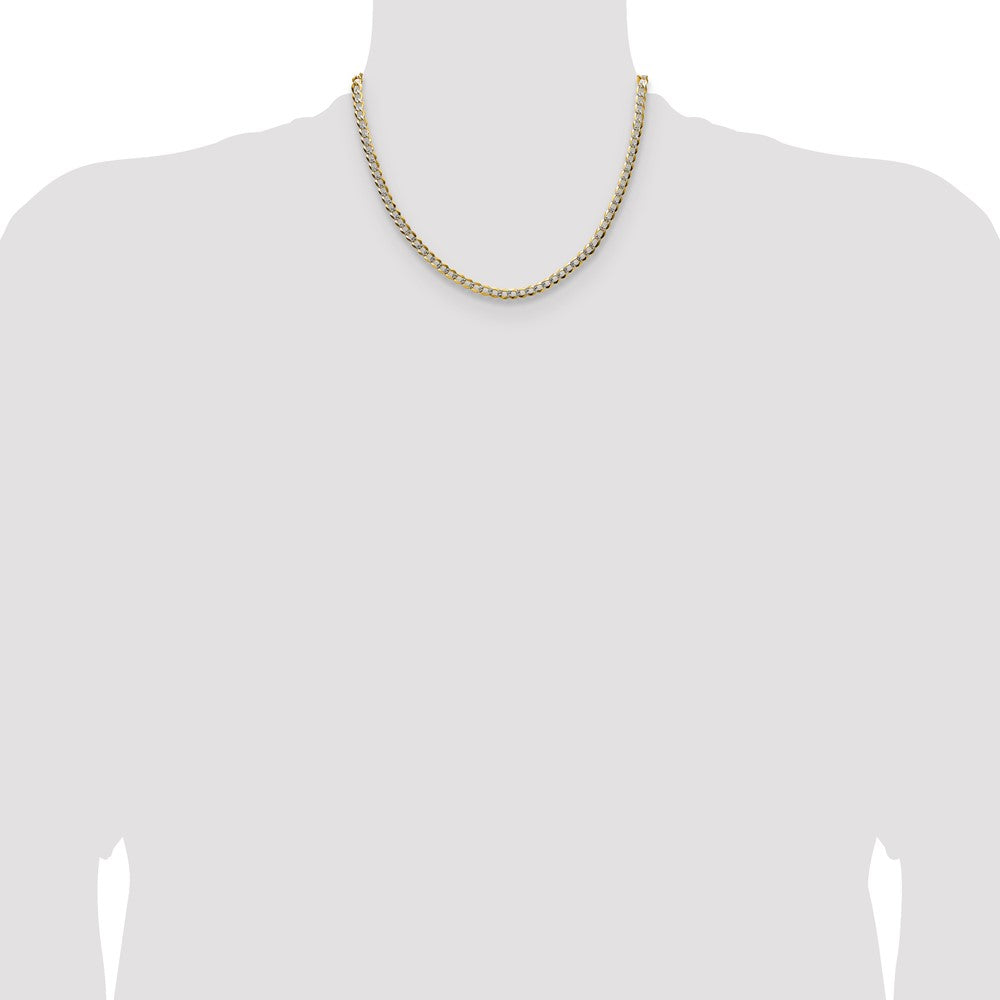 High-Quality 4.7mm 14K Gold Lightweight Flat Cuban Chain - Stylish Value