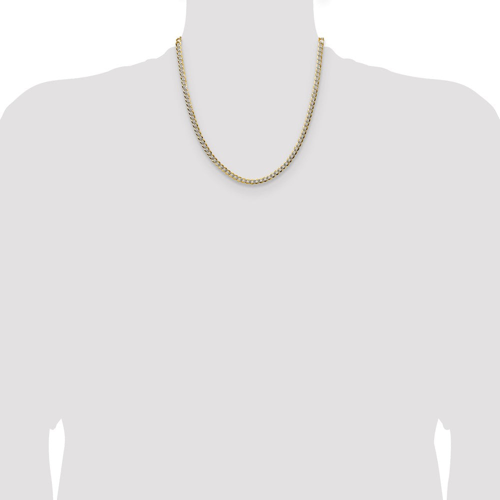 Exclusive 14K Gold 4.7mm Lightweight Flat Cuban Link Chain - Stylish Value