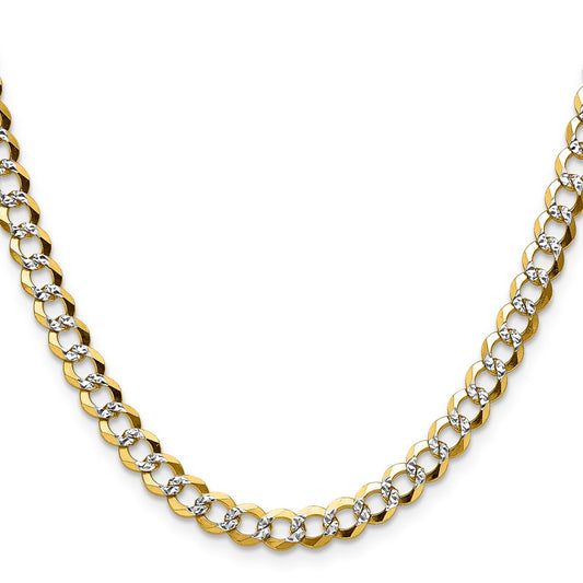 Shop 14K Gold 5.9mm Lightweight Flat Cuban Link Chain - Stylish & Affordable!