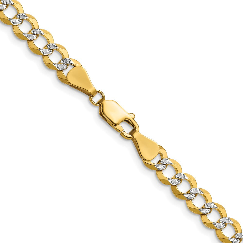 Shop 14K Gold 5.9mm Lightweight Flat Cuban Link Chain - Stylish & Affordable!