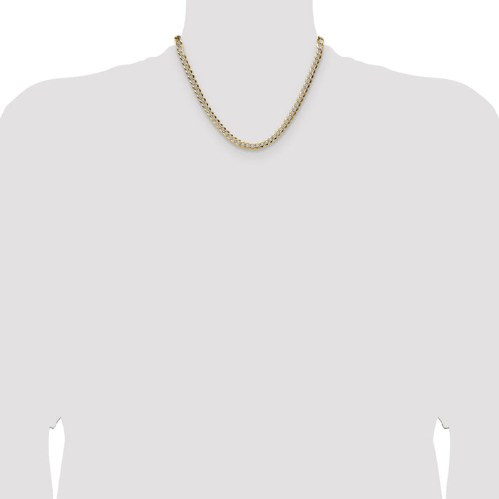 Buy Exclusive 14K Gold 5.9mm Lightweight Flat Cuban Chain - Stylish Value!-4