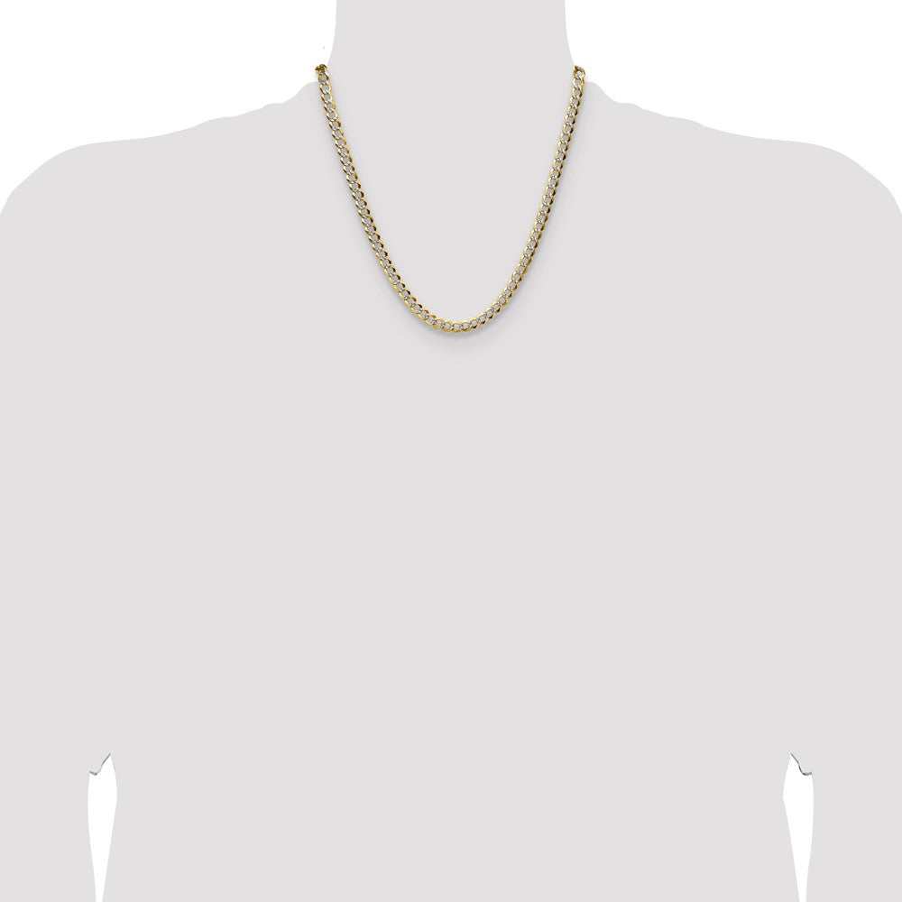 High-Quality 14K Gold 5.9mm Lightweight Flat Cuban Chain - Stylish Value