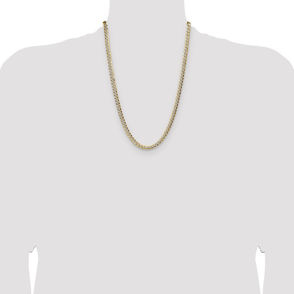 Shop 14K Gold 5.9mm Lightweight Flat Cuban Link Chain - Stylish & Affordable!