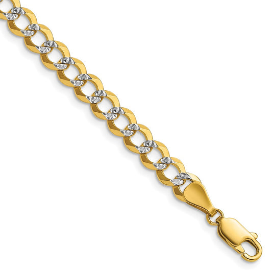 Shop 14K Gold 5.9mm Lightweight Flat Cuban Link Chain - Stylish & Affordable!