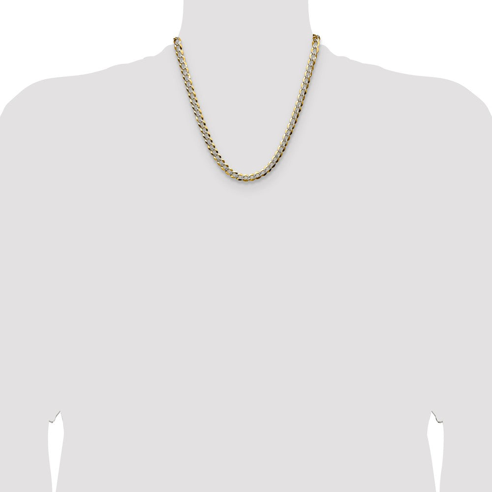 Shop 14K Gold 7.2mm Lightweight Flat Cuban Chain - Stylish Luxury Jewelry!