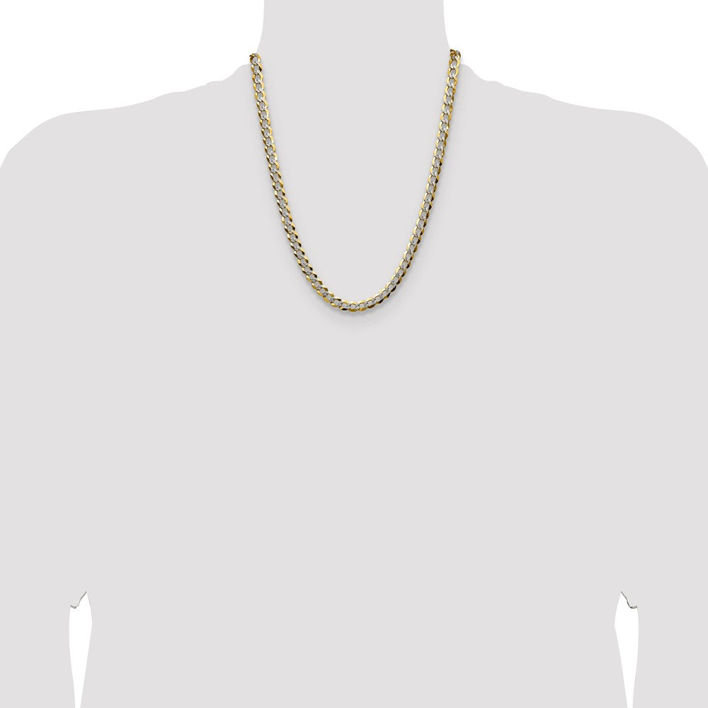 Buy 14K Gold 7.2mm Flat Cuban Chain - Stylish & Lightweight Luxury Jewelry