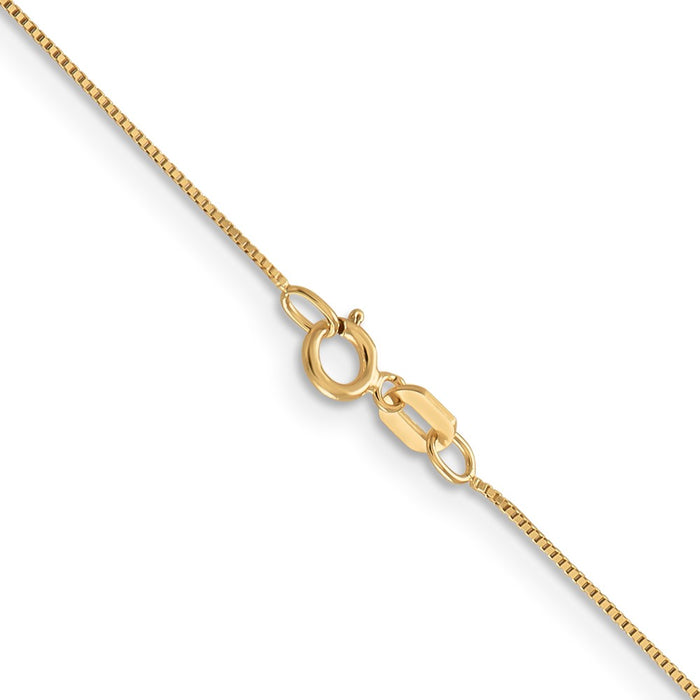 High-Quality 14K Gold 24-Inch 0.5mm Box Chain - Stylish & Affordable Jewelry-3