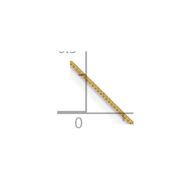 14K Gold Box Chain Anklet - 10-Inch, 0.5mm