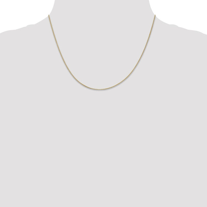 Shop Stylish 14K Gold 18-Inch Box Chain - 0.5mm, Lightweight & Durable-4