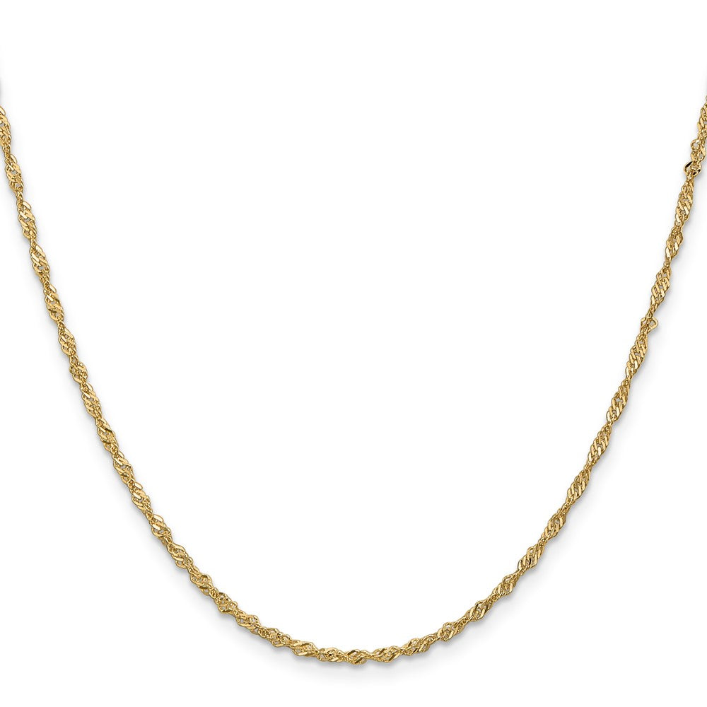 Buy Stylish 14K Gold 22-Inch 1.70mm Singapore Chain - Luxury Lobster Clasp