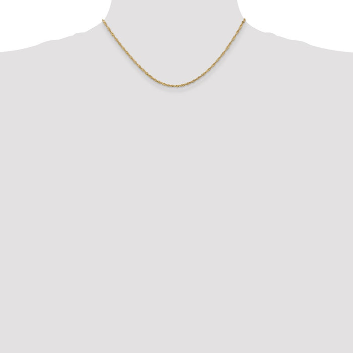 Exclusive 14K Gold 16-Inch 1.70mm Singapore Chain - Stylish Lobster Clasp-4