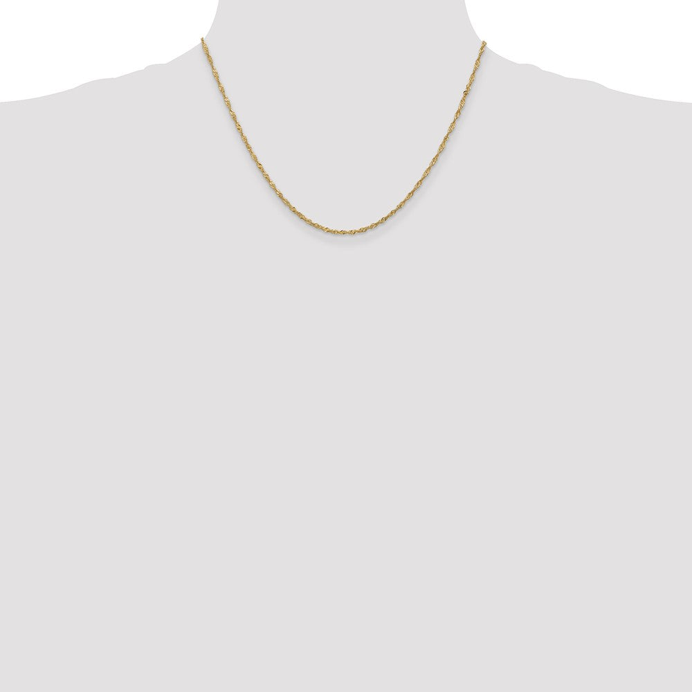 Buy 14K Gold 18-Inch Singapore Chain - 1.70mm Stylish Luxury Accessory