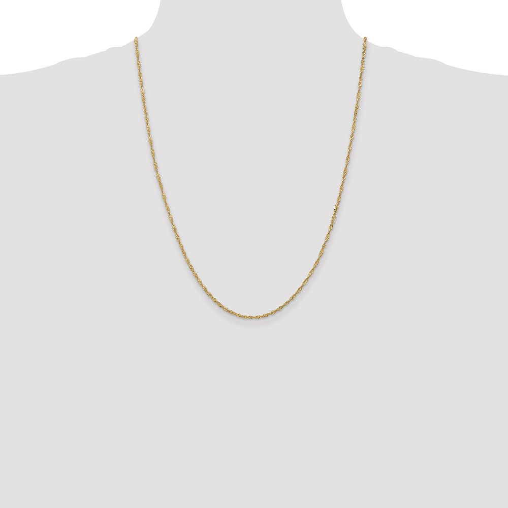 Buy Stylish 14K Gold 24-Inch Singapore Chain, 1.70mm, Affordable Elegance