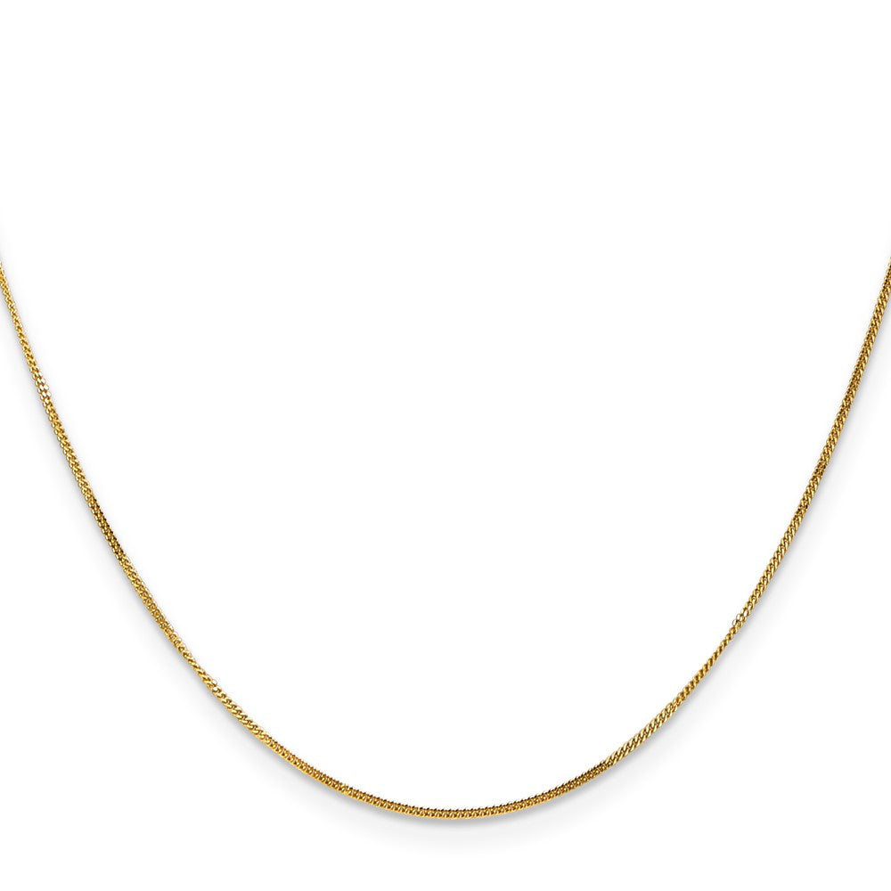 High-Quality 14K Gold 18-Inch .9mm Curb Chain with Pendant - Stylish Value!