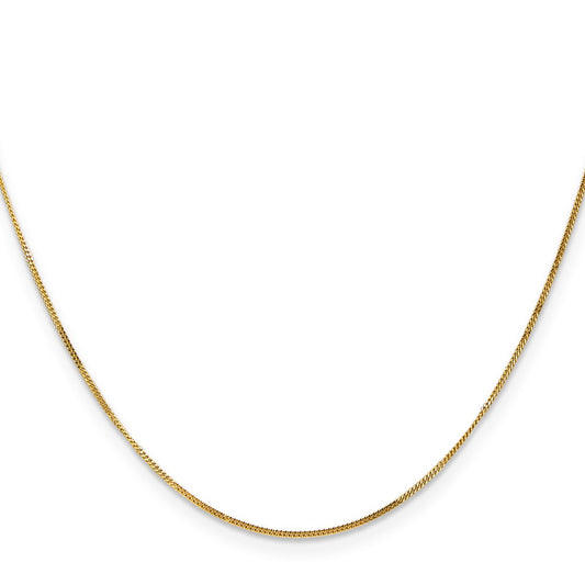 High-Quality 14K Gold 18-Inch .9mm Curb Chain with Pendant - Stylish Value!