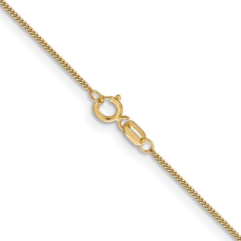 Shop 14K Gold 20-Inch 0.9mm Curb Chain with Pendant | Stylish & Affordable!