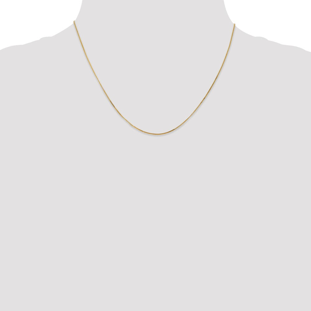 High-Quality 14K Gold 18-Inch .9mm Curb Chain with Pendant - Stylish Value!