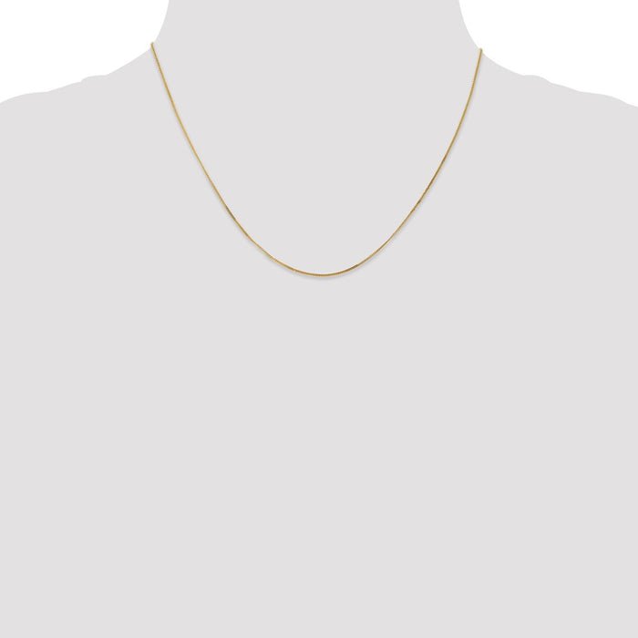High-Quality 14K Gold 18-Inch .9mm Curb Chain with Pendant - Stylish Value!-4