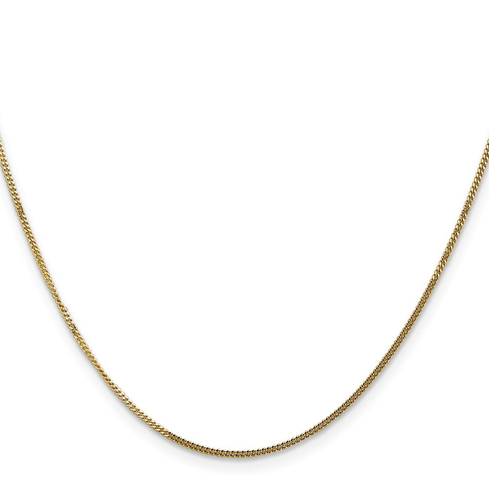 High-Quality 14K Gold 20-Inch Curb Chain 1.4mm - Stylish Pendant Included