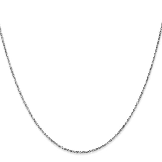 Shop Stylish 14K White Gold 24-Inch 0.8mm Light Baby Rope Chain - Luxury Value