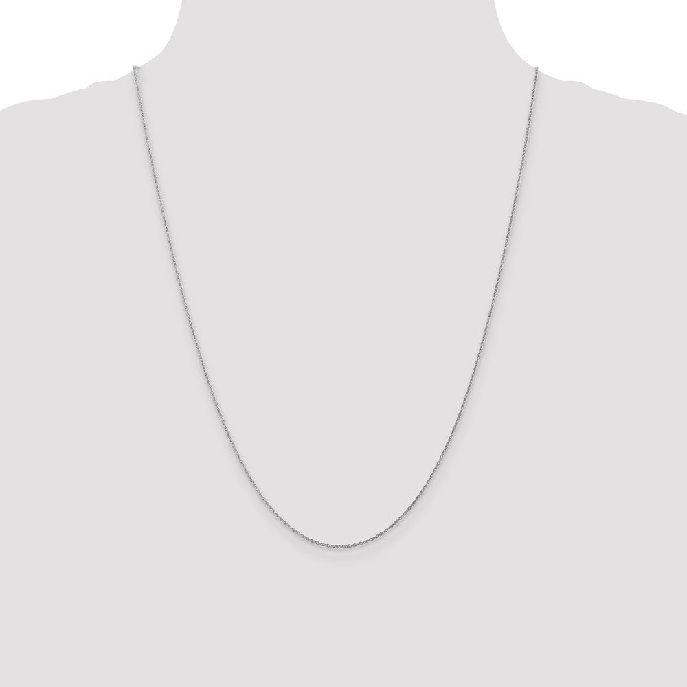 Shop Stylish 14K White Gold 24-Inch 0.8mm Light Baby Rope Chain - Luxury Value