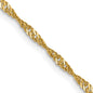 Exclusive 14K Gold 16-Inch 1.70mm Singapore Chain - Stylish Lobster Clasp-3