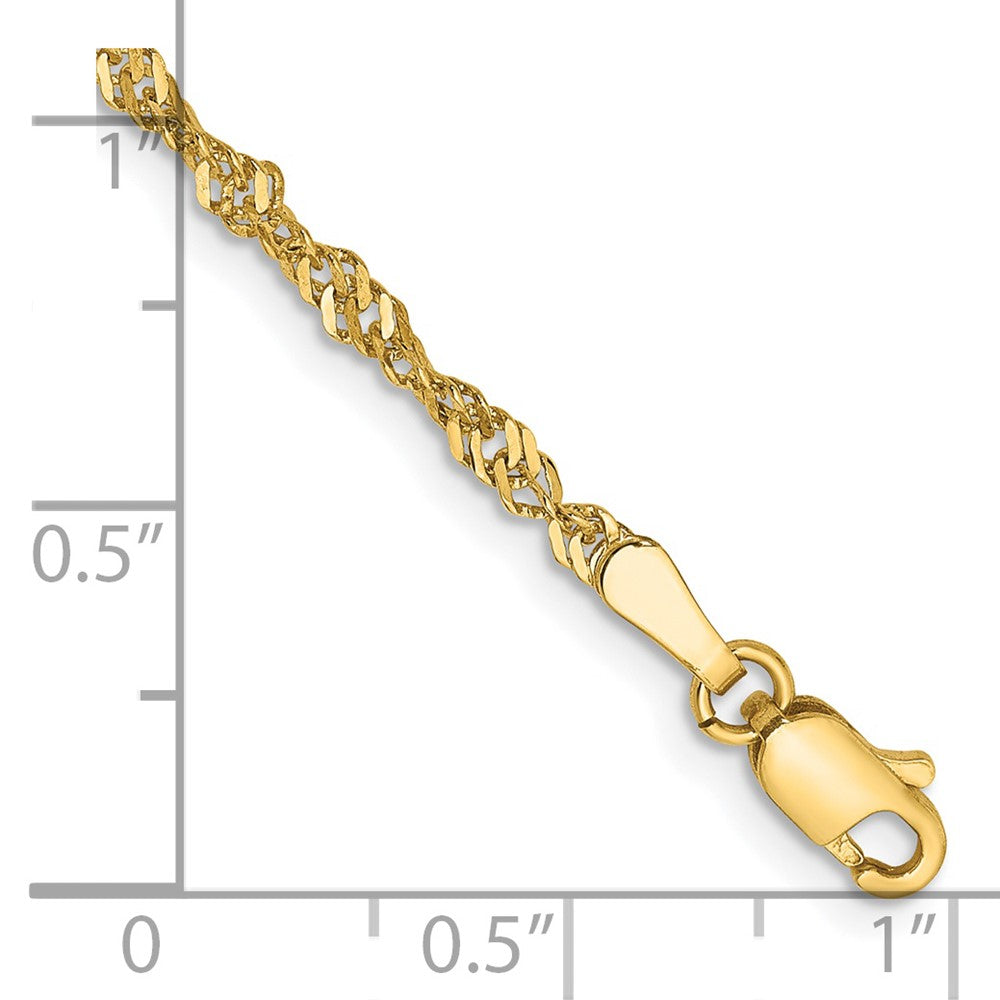 Shop Stylish 14K Gold 8-Inch Singapore Chain - Affordable Luxury Jewelry