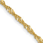 Shop Exclusive 14K Gold 18-Inch Singapore Chain, 2mm - Stylish & Affordable!-2