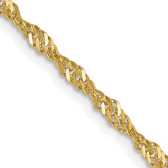 Shop Exclusive 14K Gold 18-Inch Singapore Chain, 2mm - Stylish & Affordable!