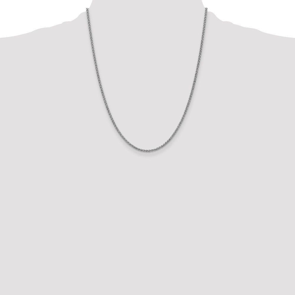 Buy Exclusive 14K White Gold 22-Inch Spiga Chain - Stylish 2.1mm Design