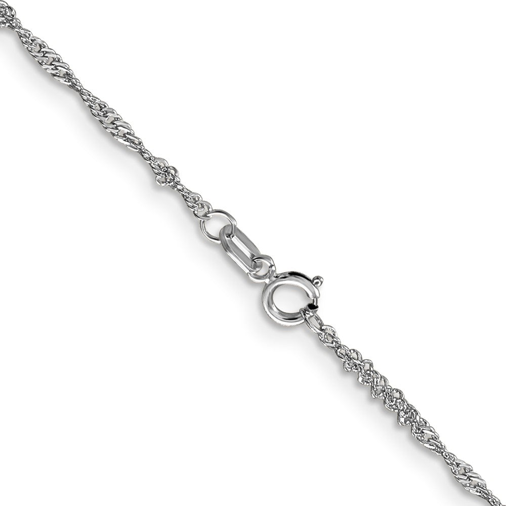 Buy Stylish 14K White Gold 18-Inch Singapore Chain, 1.4mm - Luxury Jewelry!