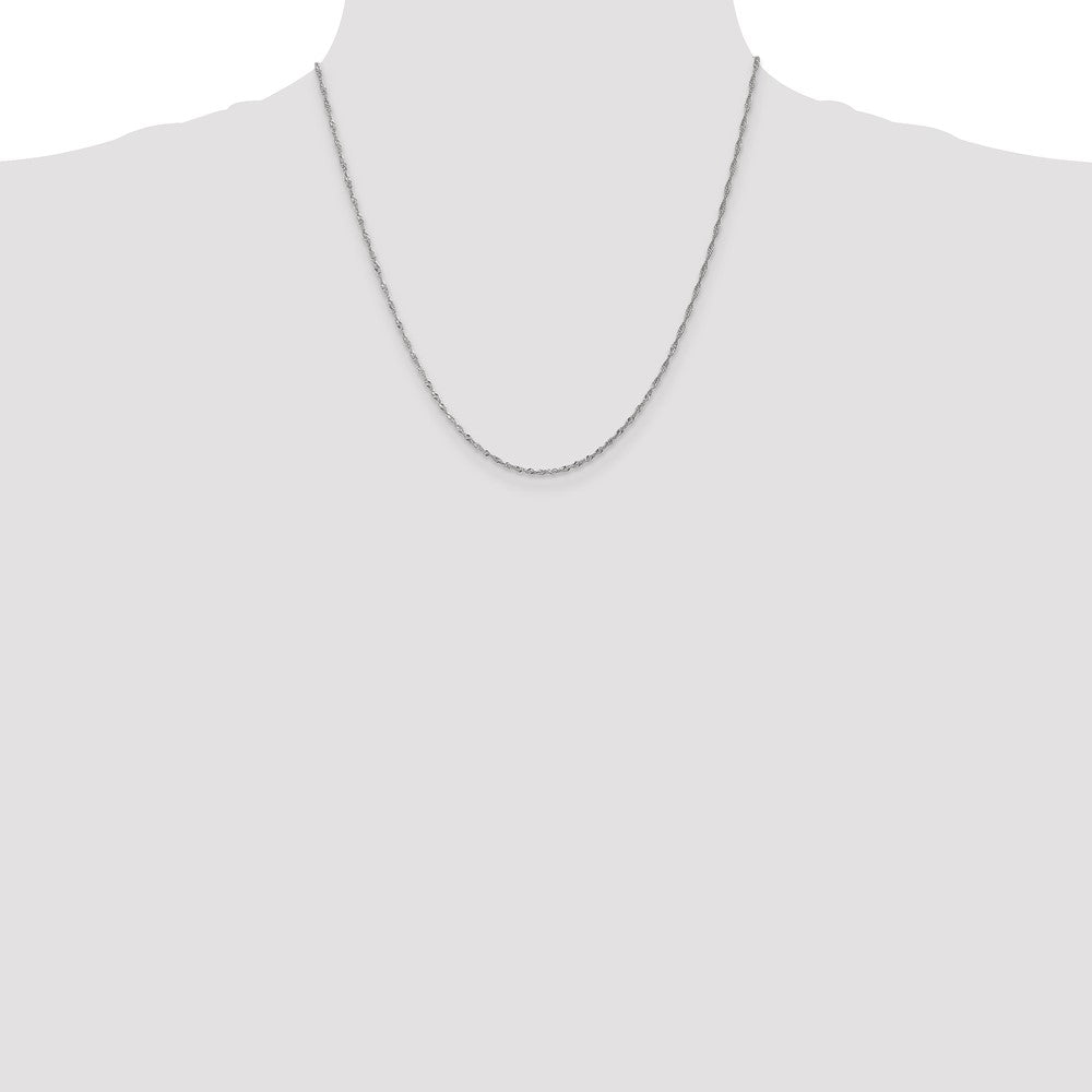 Shop Stylish 14K White Gold 20-Inch 1.4mm Singapore Chain - Luxury Appeal!