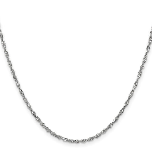 Buy Stylish 14K White Gold 30-Inch Singapore Chain - 1.7mm, Luxury Design