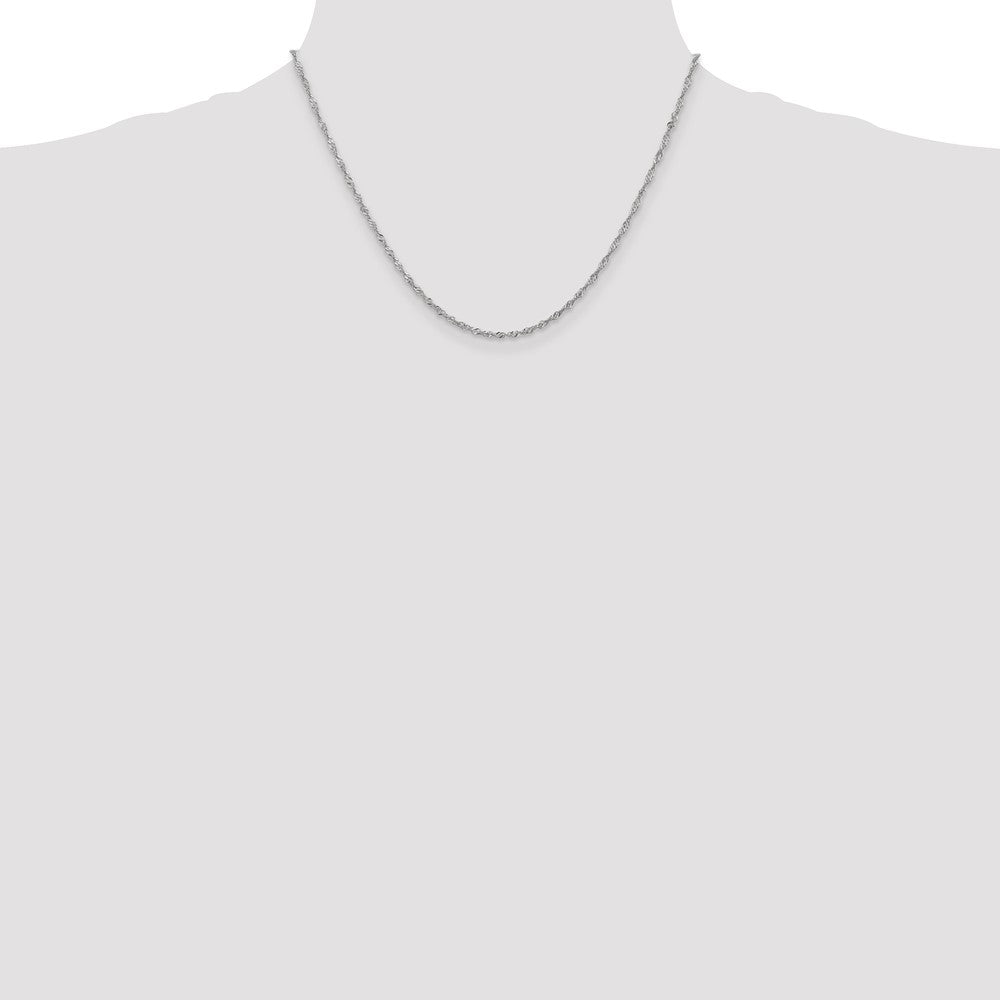 Shop Exclusive 14K White Gold 18-Inch Singapore Chain - Stylish 1.7mm Design