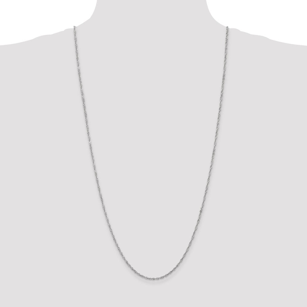 Buy Stylish 14K White Gold 30-Inch Singapore Chain - 1.7mm, Luxury Design