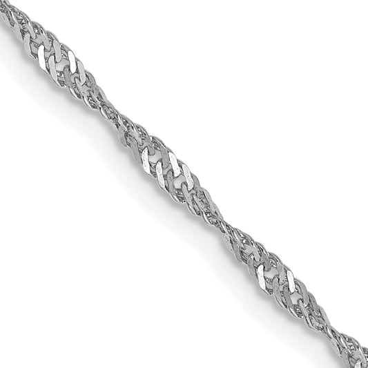 Buy Stylish 14K White Gold 30-Inch Singapore Chain - 1.7mm, Luxury Design