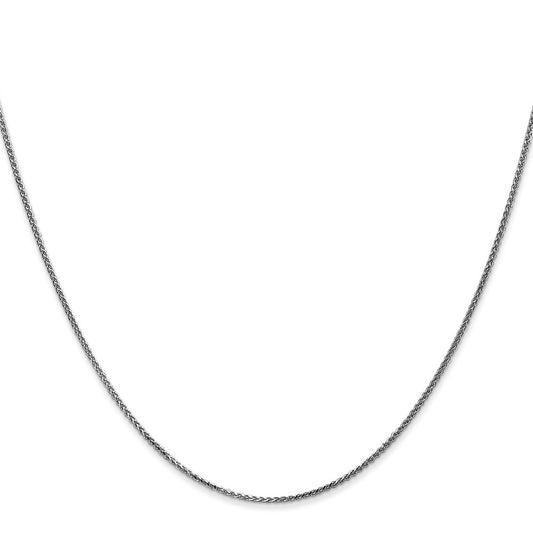 High-Quality 14K White Gold Diamond-Cut Spiga Chain 18" - Stylish & Affordable!