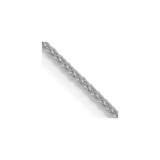 High-Quality 14K White Gold Diamond-Cut Spiga Chain 18" - Stylish & Affordable!
